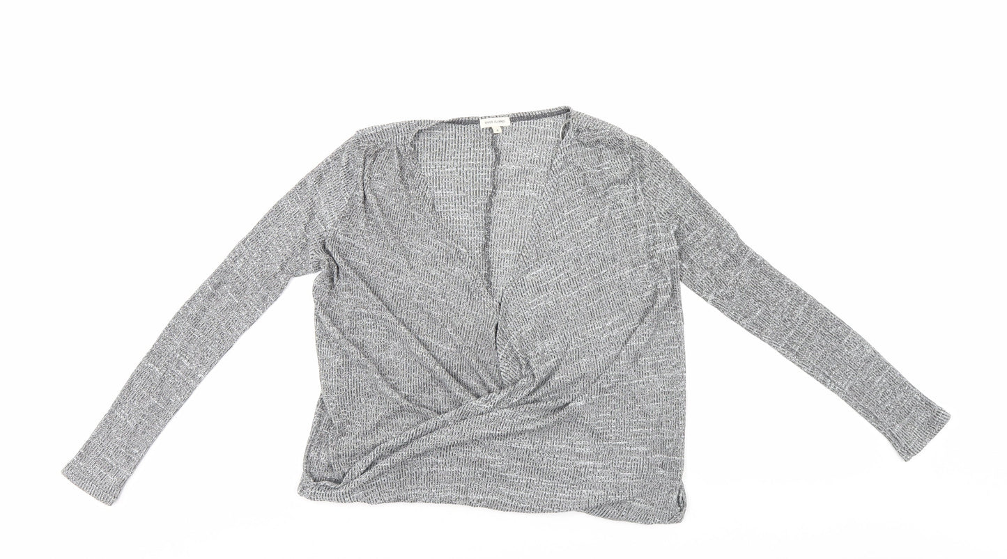 River Island Womens Grey   Pullover Jumper Size 8