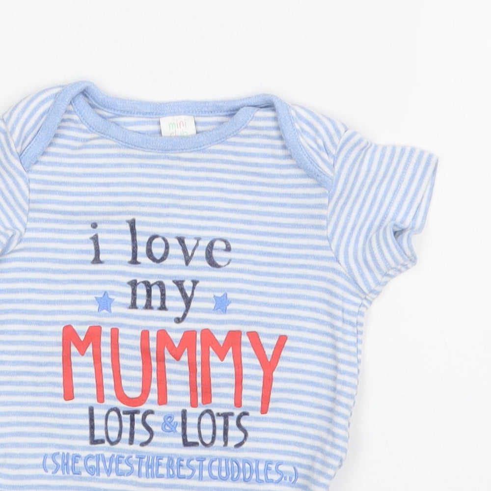 Mini Club Baby Black Striped  Babygrow One-Piece Size 3-6 Months  - I love my mummy