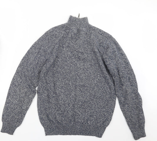 Cedar Wood State Mens Blue  Knit Pullover Sweatshirt Size M