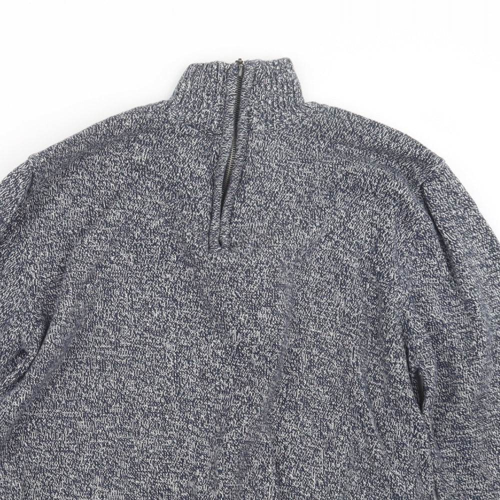 Cedar Wood State Mens Blue  Knit Pullover Sweatshirt Size M