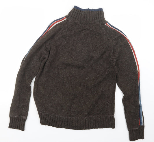 ALS Mens Brown  Knit Pullover Sweatshirt Size M