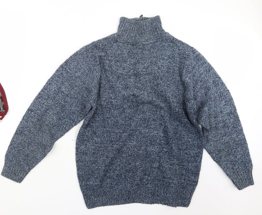 EWM Mens Blue  Knit Pullover Sweatshirt Size S