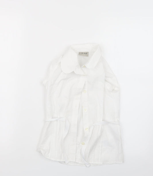 NEXT Girls White   Basic Button-Up Size 8 Years
