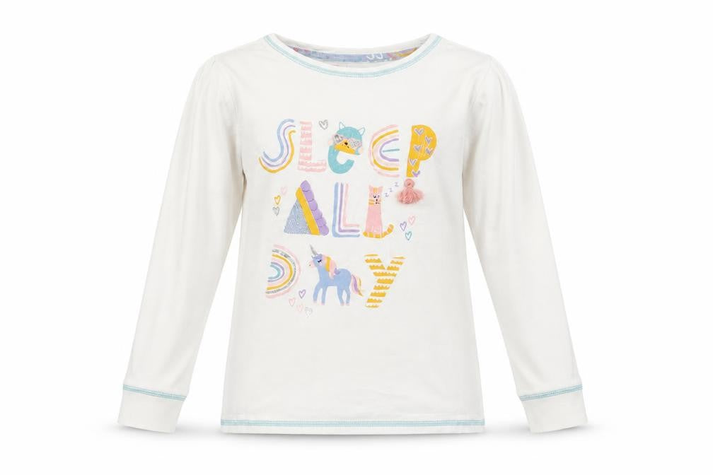 TU Girls White Geometric  Top Pyjama Set Size 11-12 Years