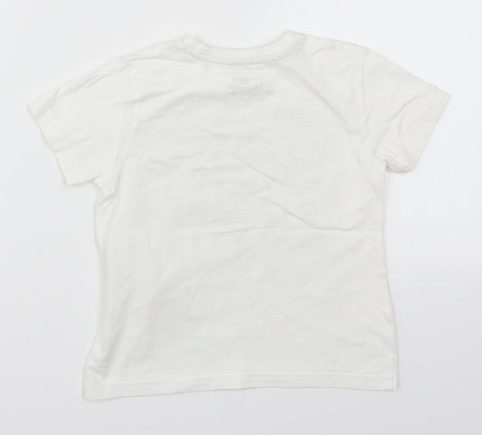 Primark Boys White   Basic T-Shirt Size 18-24 Months  - Surf Dude