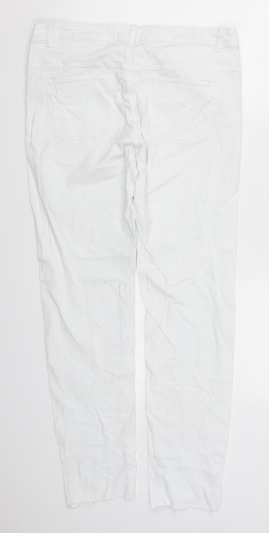 Denim Co Womens White  Denim Skinny Jeans Size 12 L28 in