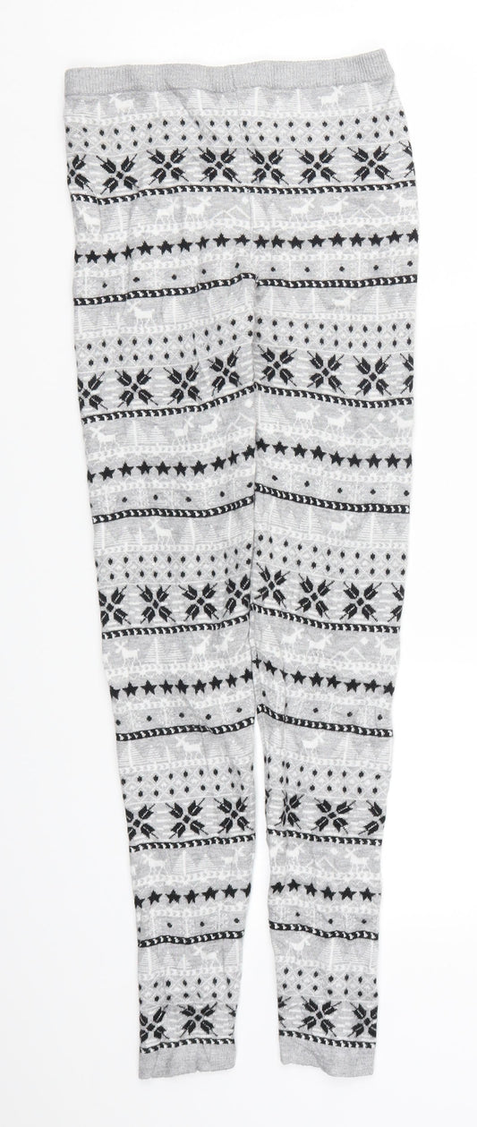 Peppetrs Girls Grey Geometric  Carrot Trousers Size 10-11 Years