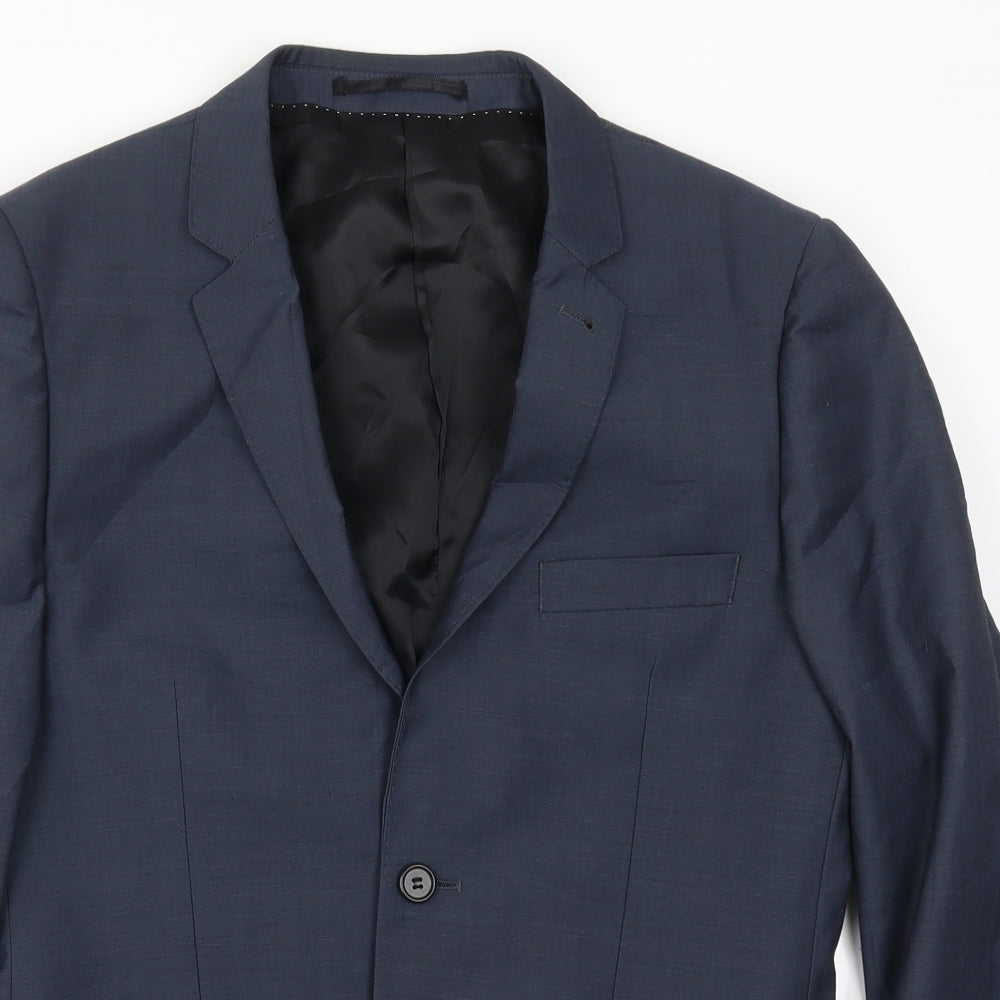 Topman Mens Blue   Jacket Suit Jacket Size 38