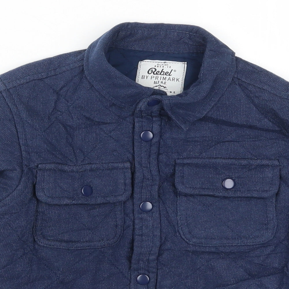 Primark Boys Blue   Basic Button-Up Size 5-6 Years