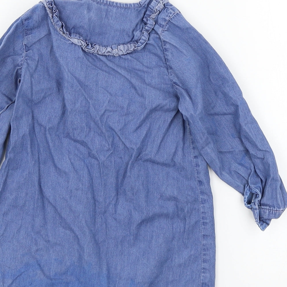 Primark Girls Blue  Denim Shirt Dress  Size S
