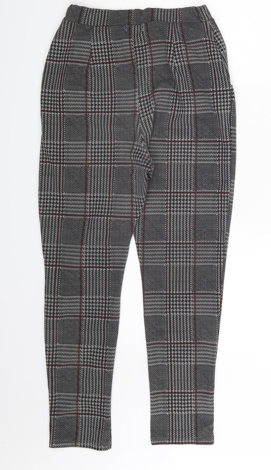 Boohoo Womens Multicoloured Check  Trousers  Size 10 L24 in