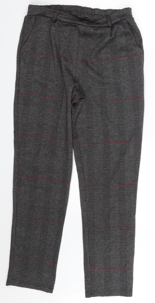 Prewo Womens Green Plaid  Sweatpants Trousers One Size L26 in
