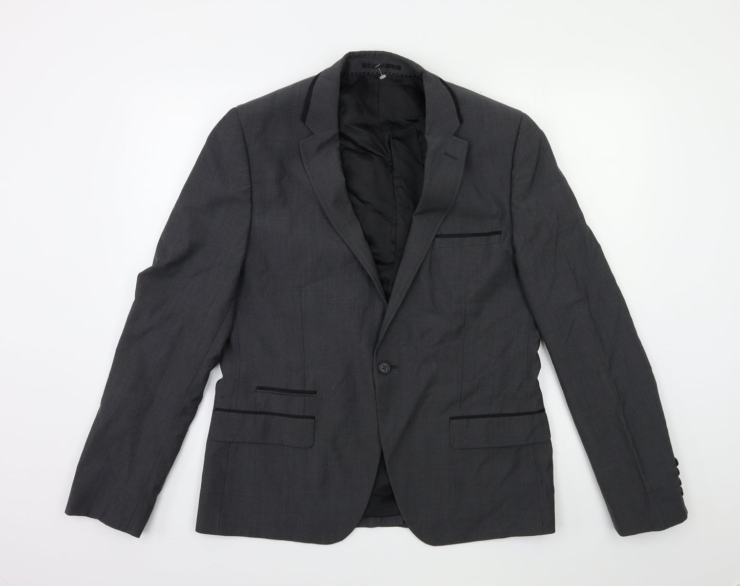 Topman Mens Grey   Jacket Suit Jacket Size 42