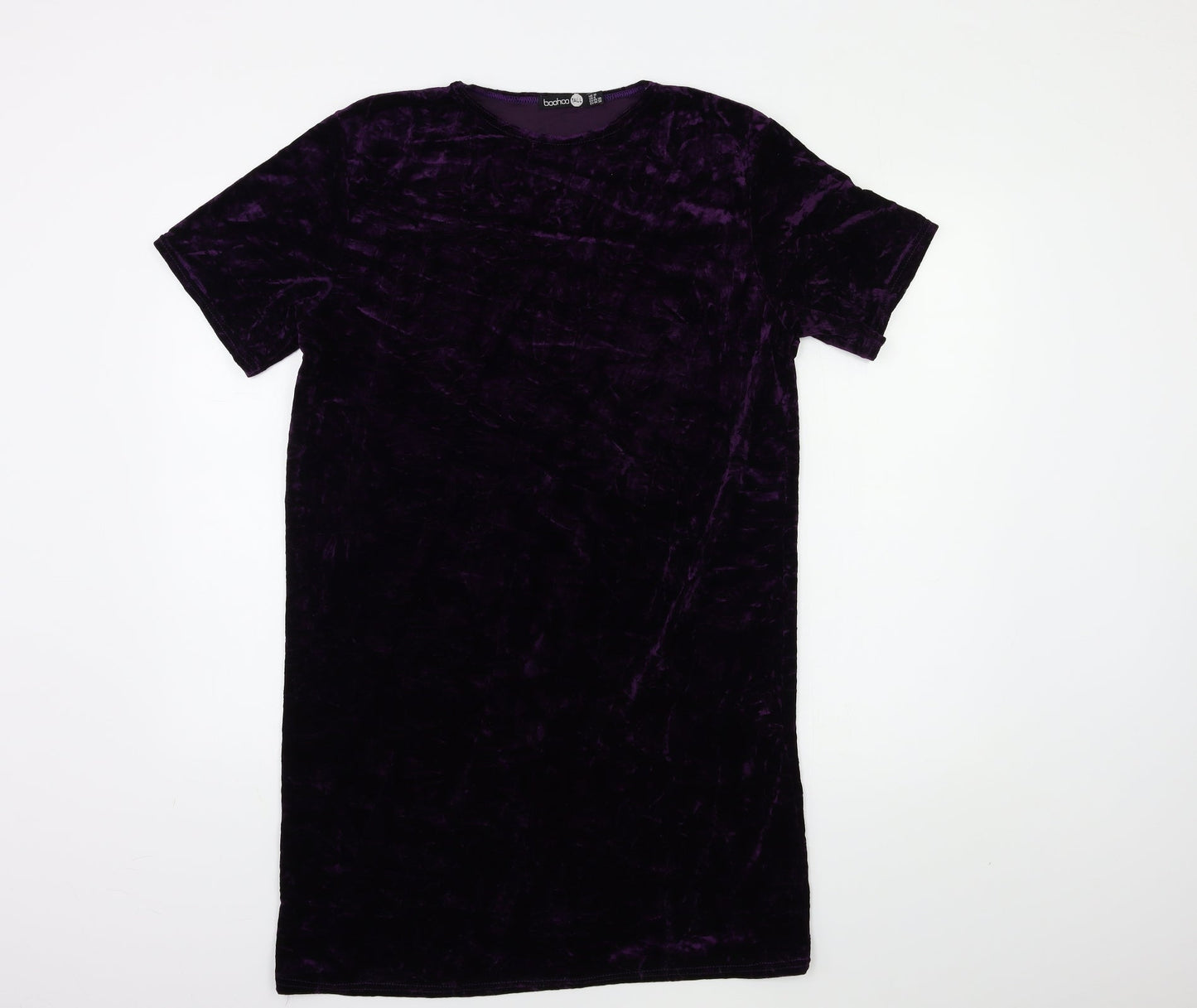 Boohoo Womens Purple  Velour Shift  Size 10