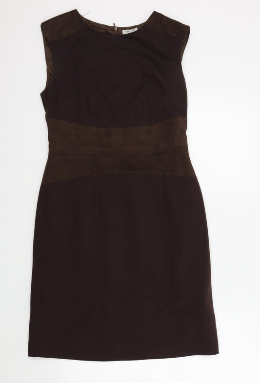 Cortefiel Womens Brown Colourblock  A-Line  Size M
