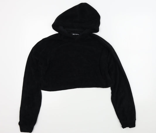 Missyempire Womens Black Houndstooth  Pullover Jumper Size 10