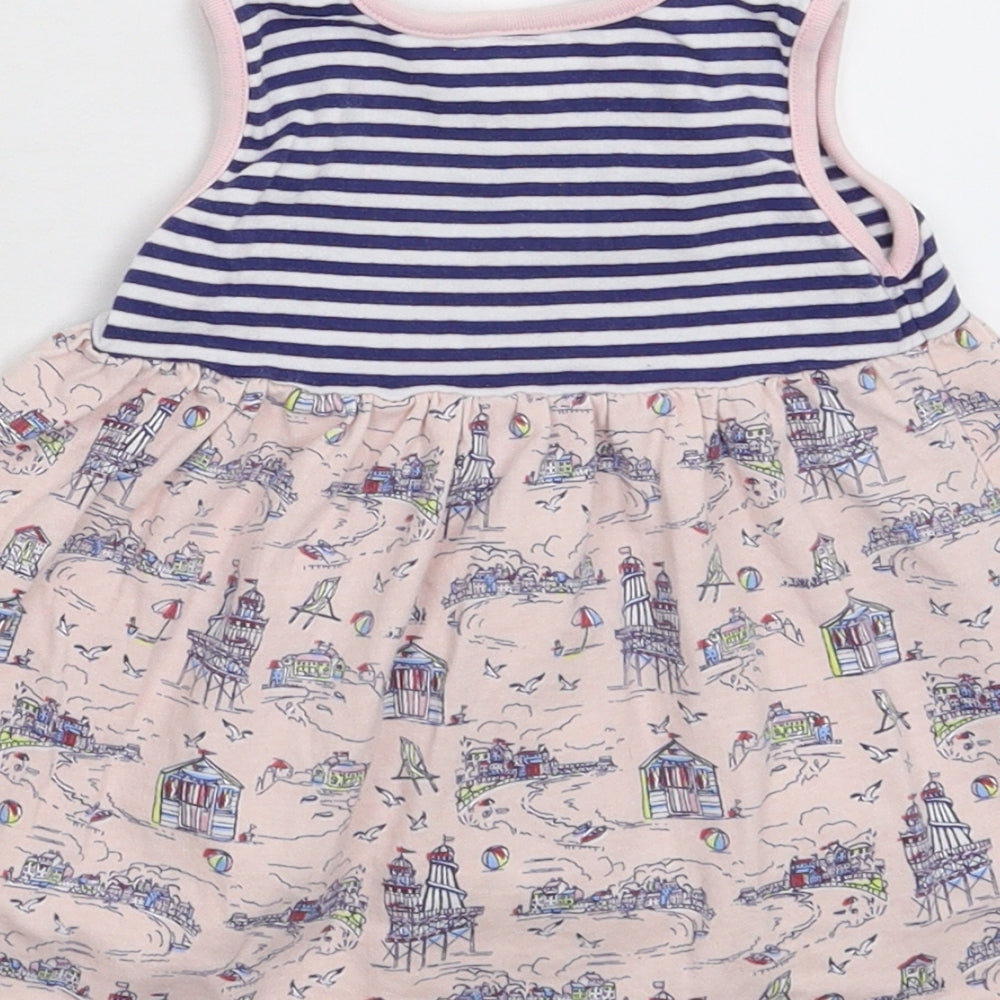 Mini Club Girls Multicoloured Striped  Fit & Flare  Size 9-12 Months