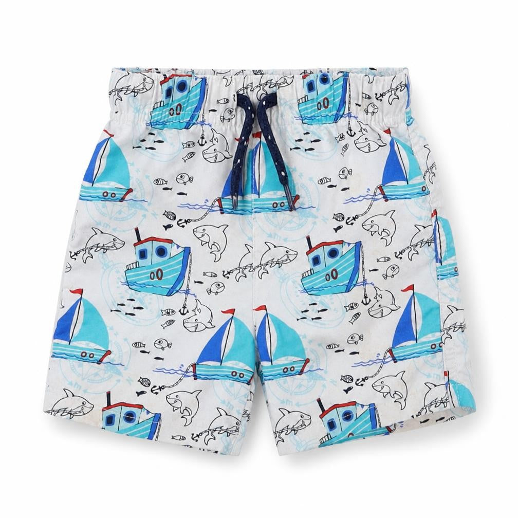 Front view of So Cute Baby White Cropped Trousers, size 12-18, Months - Shorts