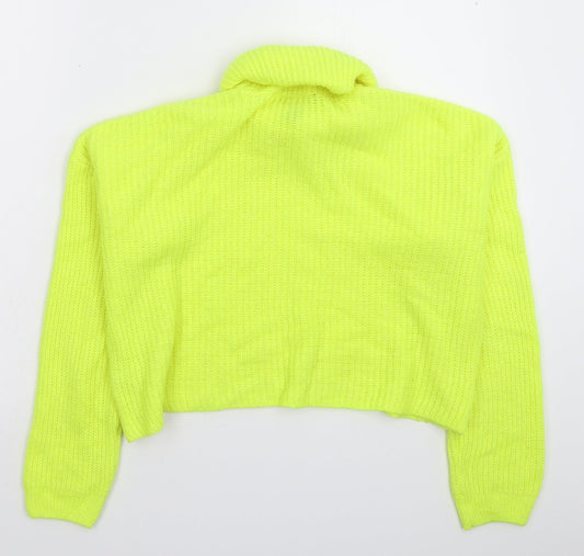 New Look Womens Yellow  Knit Pullover Jumper Size S