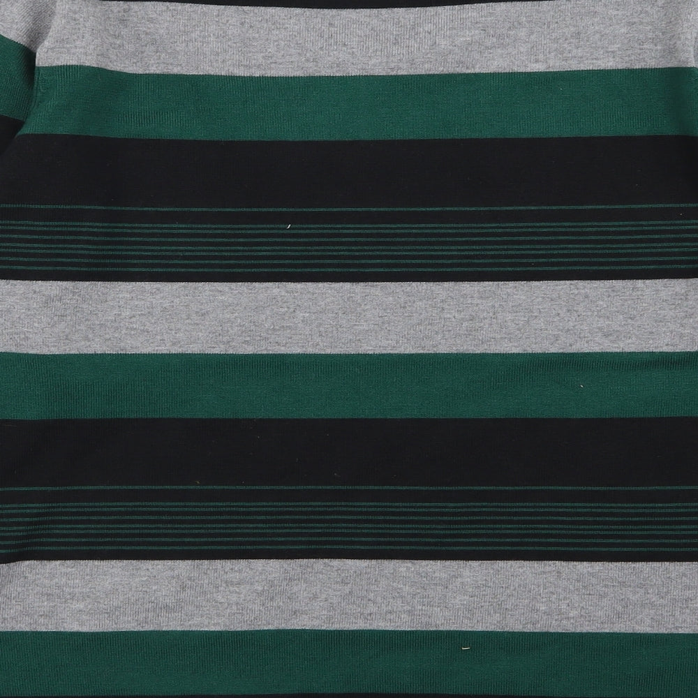 chianti Mens Multicoloured Striped  Pullover Jumper Size L