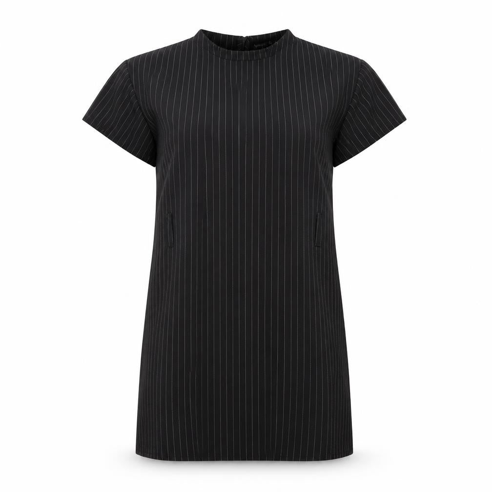 PLT Womens Black Striped  A-Line  Size 6