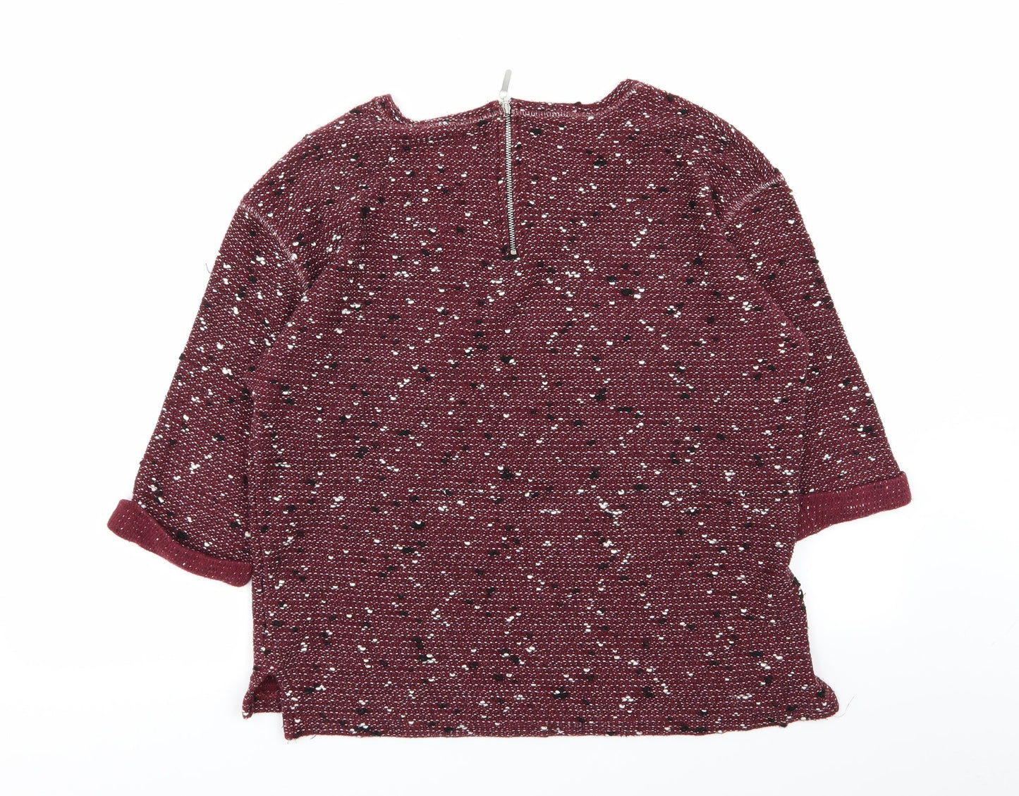 made for me Womens Purple Geometric  Pullover Jumper Size 16