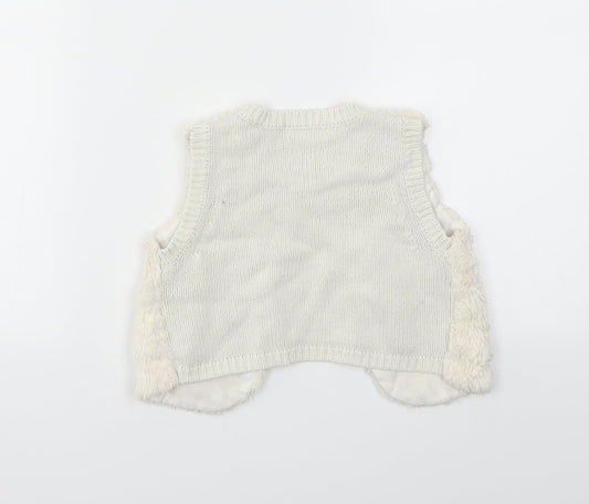 H&M Girls Ivory   Basic Jacket Jacket Size 3-4 Years