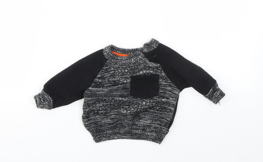 Primark Boys Black   Pullover Jumper Size 0-3 Months