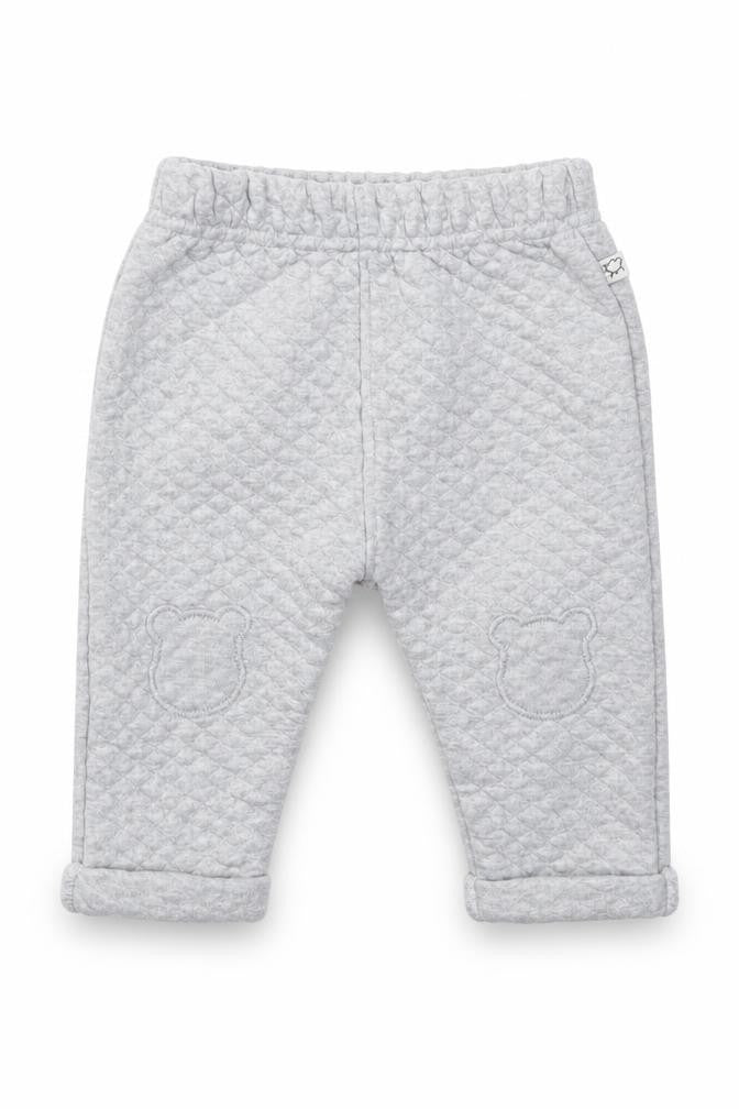Front view of Marks & Spencer boys’ grey capri trousers, size 6-9, months