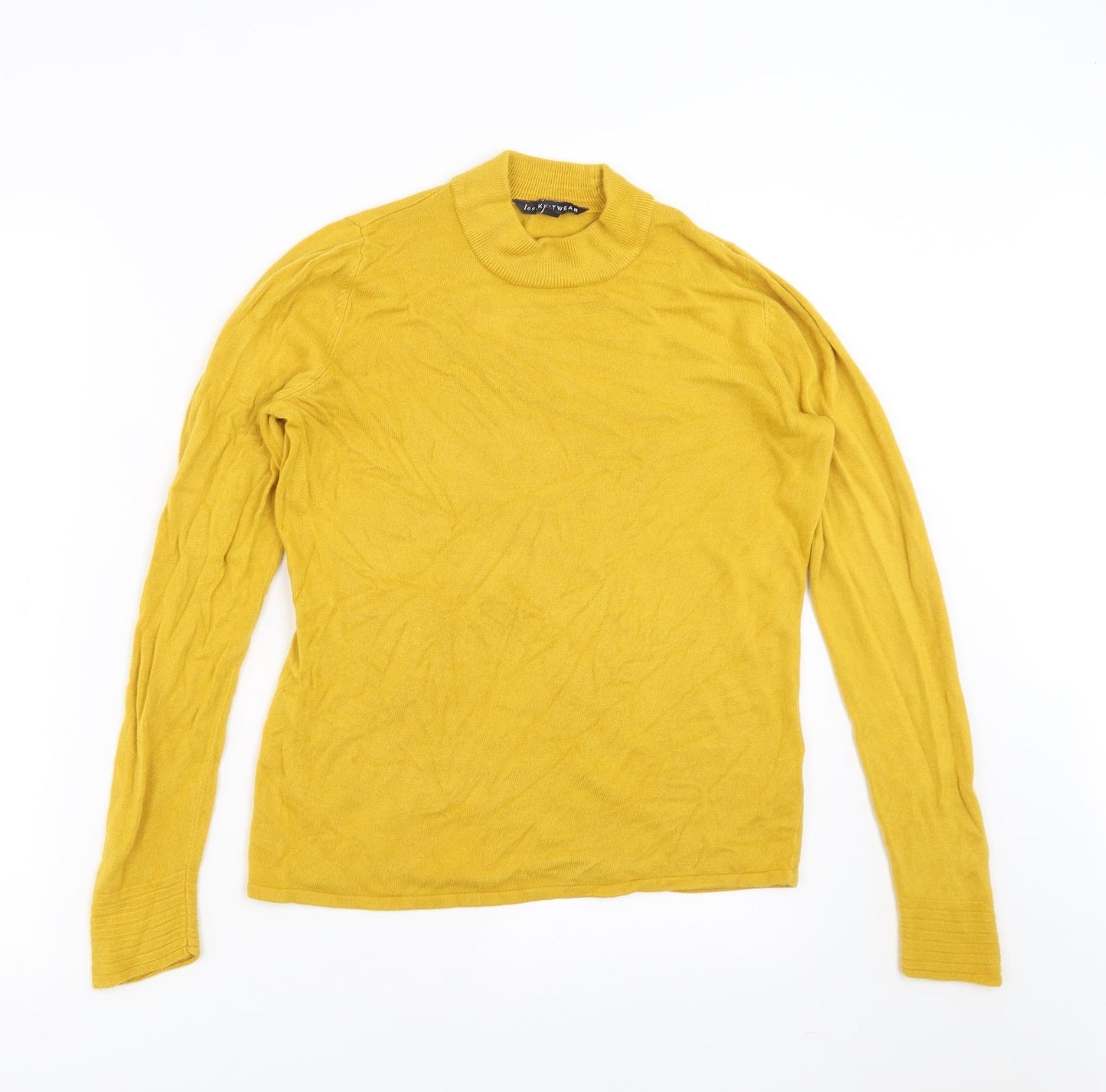 Bonmarché Womens Yellow  Knit Pullover Jumper Size 12