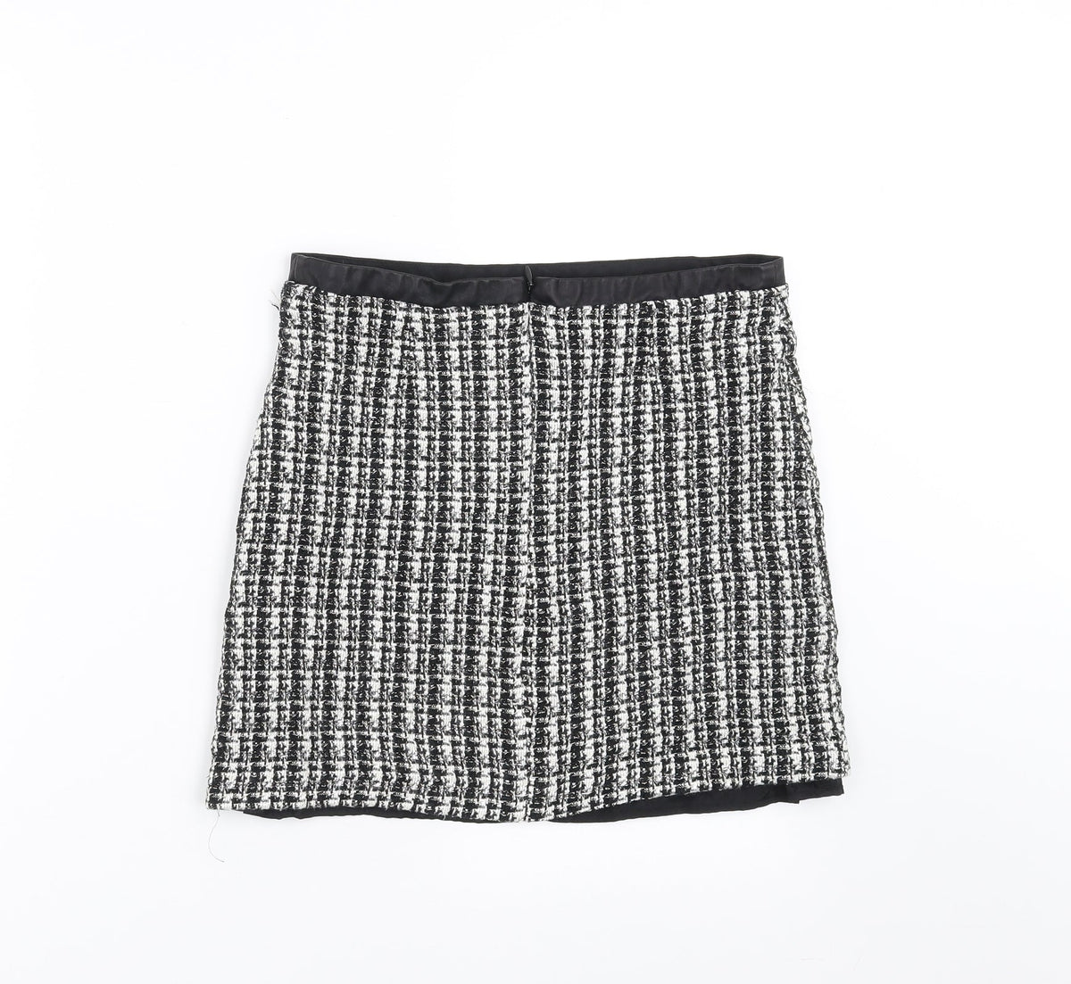 Oasis Womens Black Striped  A-Line Skirt Size 10