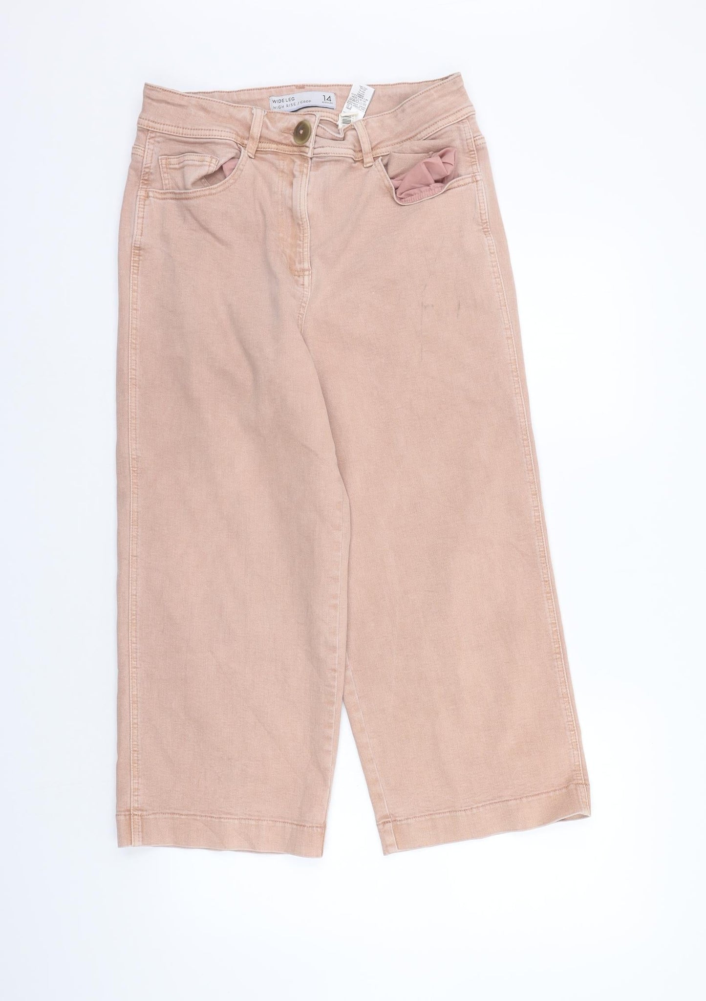 NEXT Womens Pink   Trousers  Size 14 L24 in - washable mark