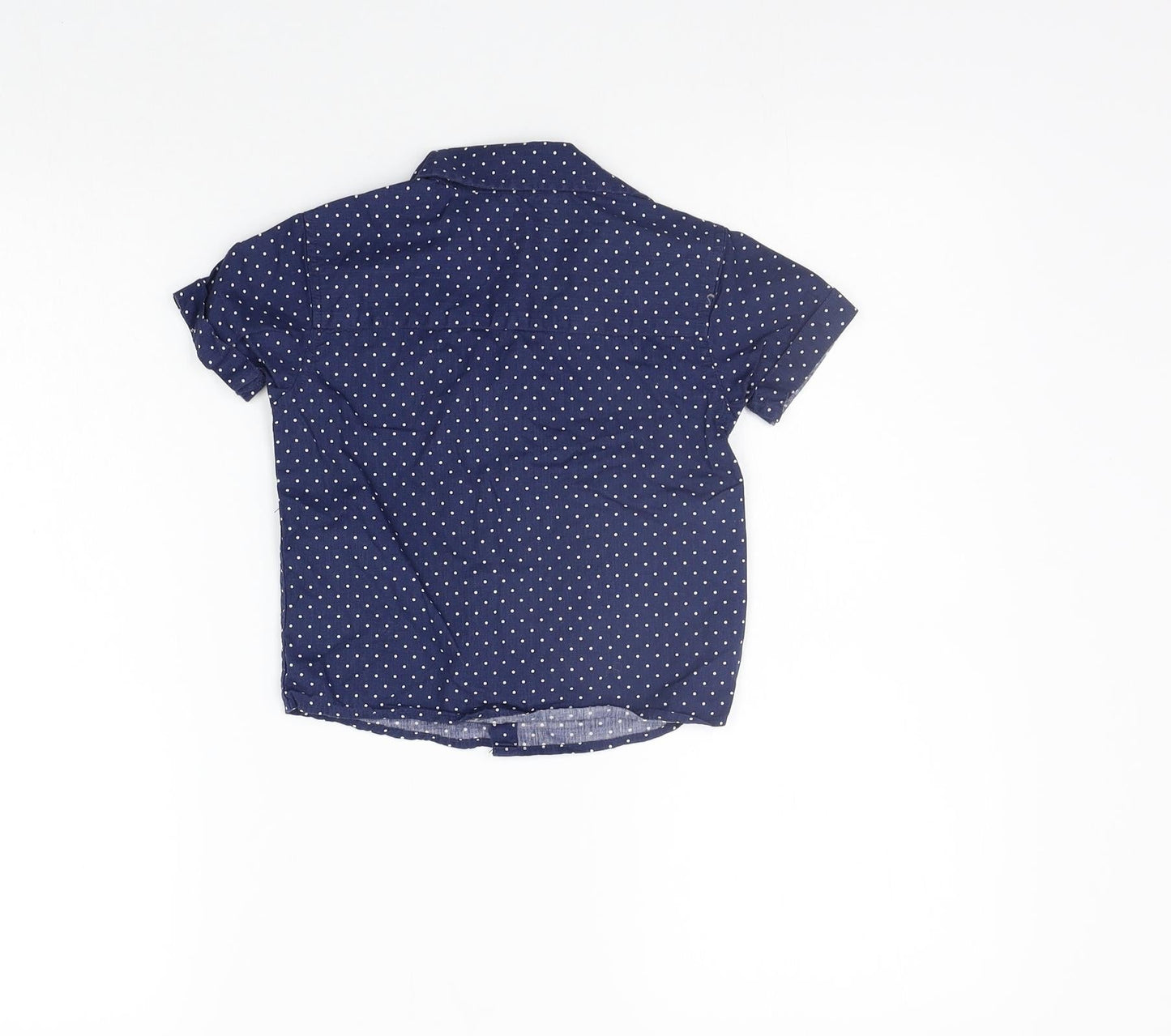 George Boys Blue Polka Dot  Basic Button-Up Size 12-18 Months