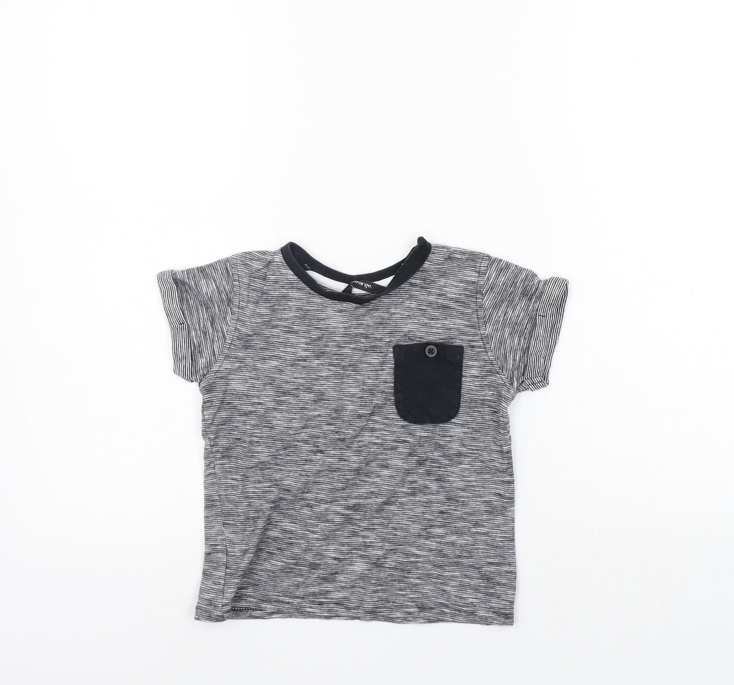 George Boys White Striped  Basic Polo Size 2-3 Years