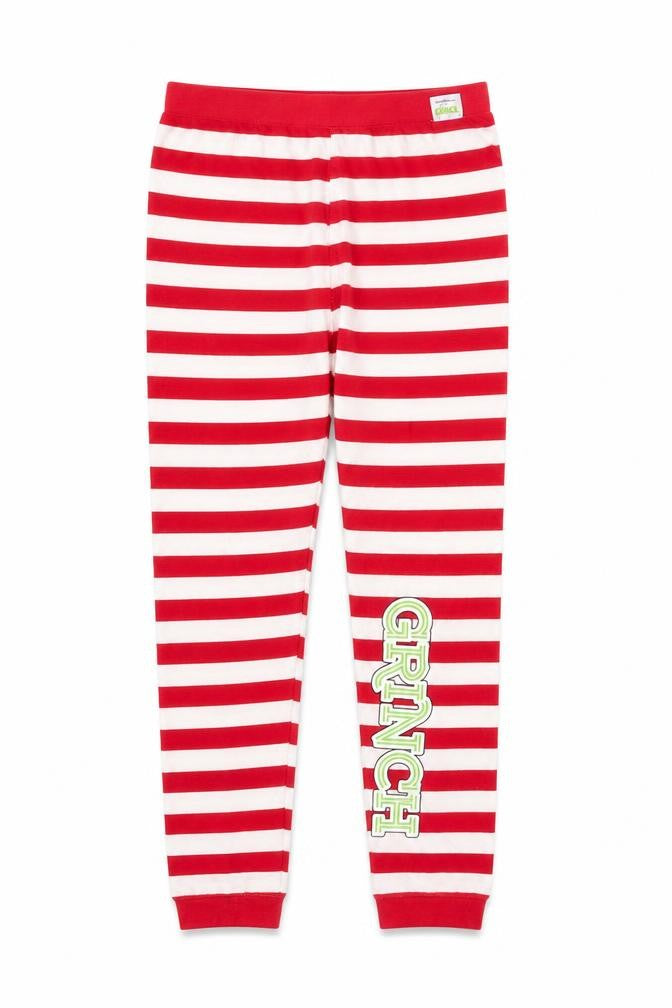 Primark Girls Red Striped  Top Pyjama Pants Size 9-10 Years  - Elastic Waist Band