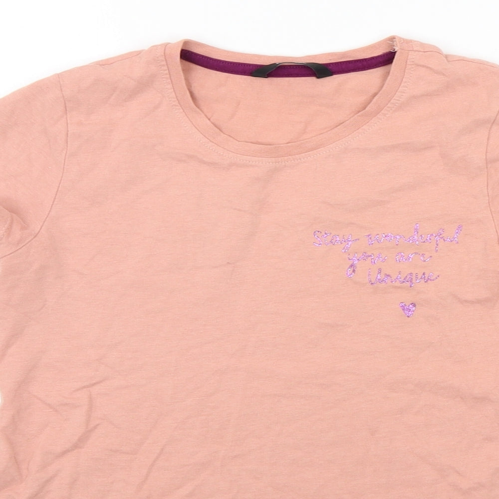 George Girls Beige   Basic T-Shirt Size 10-11 Years
