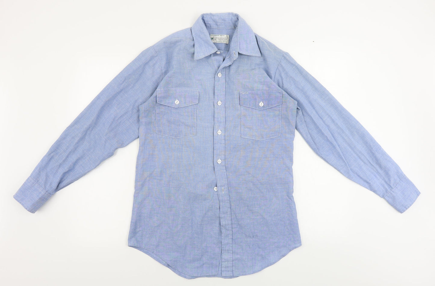 permanent press Mens Blue    Button-Up Size S