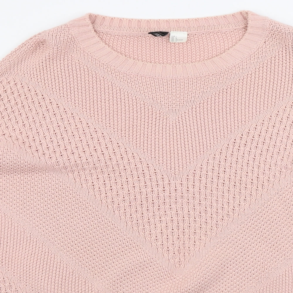 H&M  Womens Pink   Pullover Jumper Size L