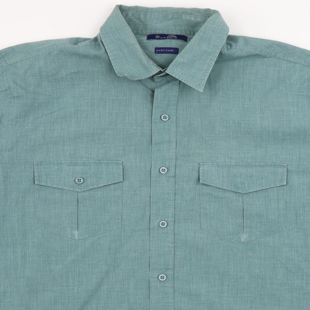 BHS  Mens Green    Button-Up Size L