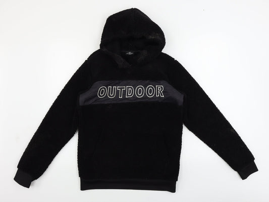 Crane Girls Black   Pullover Hoodie Size 14-15 Years