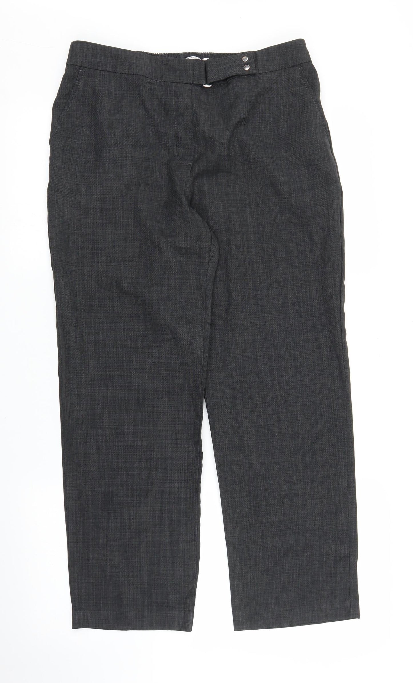 M&S Womens Grey   Capri Trousers Size 14 L23 in