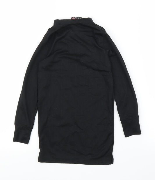 Kangaroo Girls Black   Basic T-Shirt Size 5-6 Years