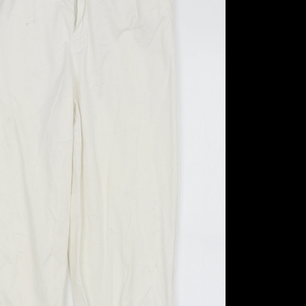 Astradivarius Womens White   Capri Trousers Size S L26 in