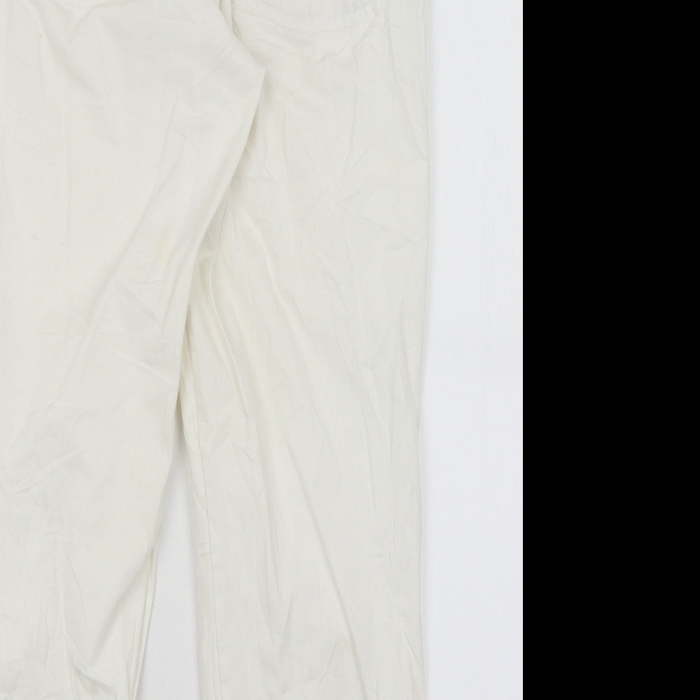Astradivarius Womens White   Capri Trousers Size S L26 in