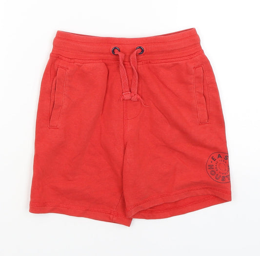 George Boys Red   Sweat Shorts Size 6-7 Years