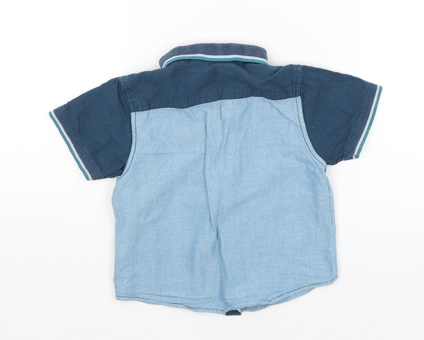 Prince Charming Baby Blue   Basic Button-Up Size 18-24 Months