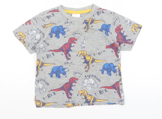 Urban Rascals Boys Grey   Basic T-Shirt Size 2 Years  - Dinosaurs