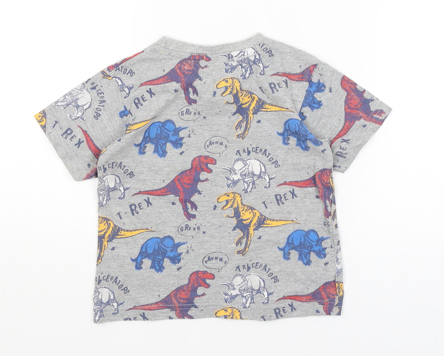 Urban Rascals Boys Grey   Basic T-Shirt Size 2 Years  - Dinosaurs