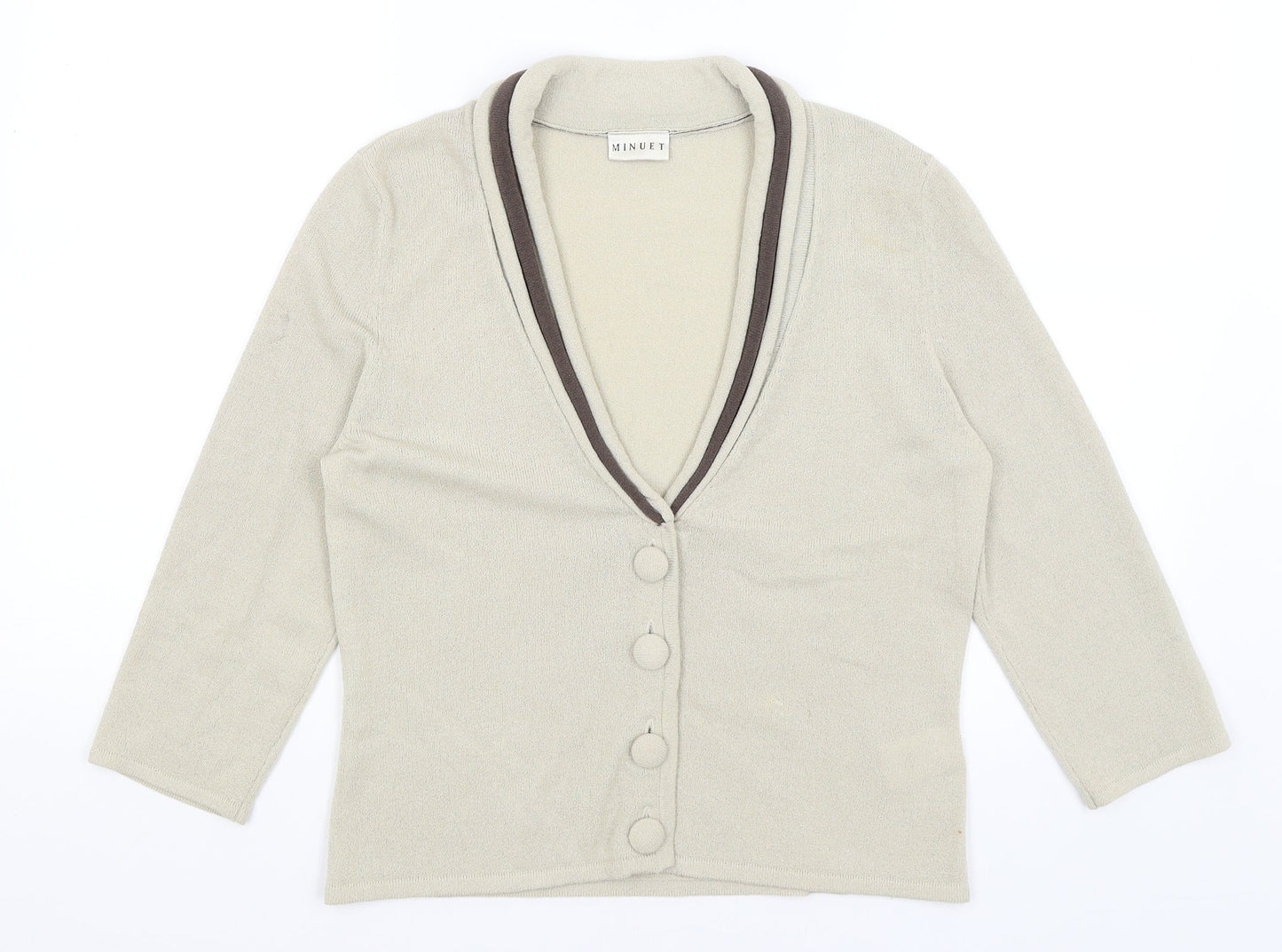 Minuet Womens Beige   Cardigan Jumper Size 12
