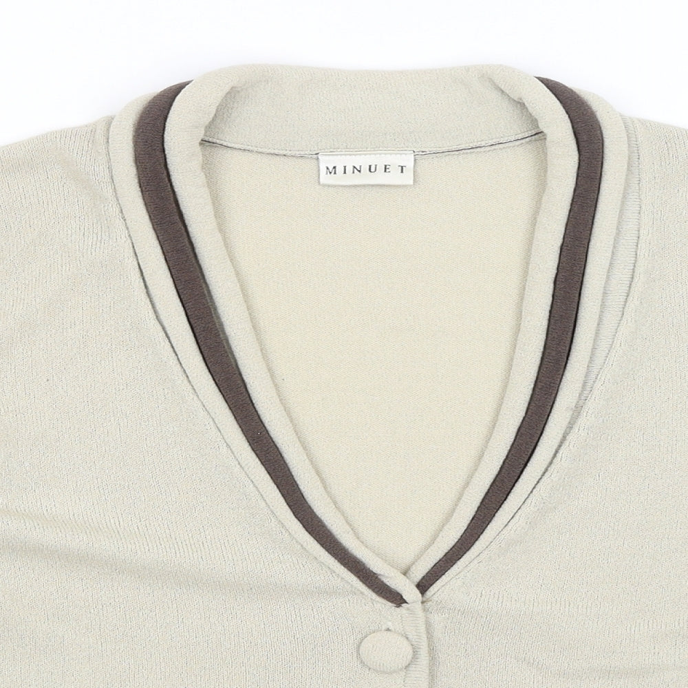 Minuet Womens Beige   Cardigan Jumper Size 12